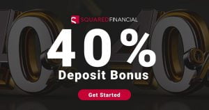 Squared Financial Forex 40% First Deposit Bonus