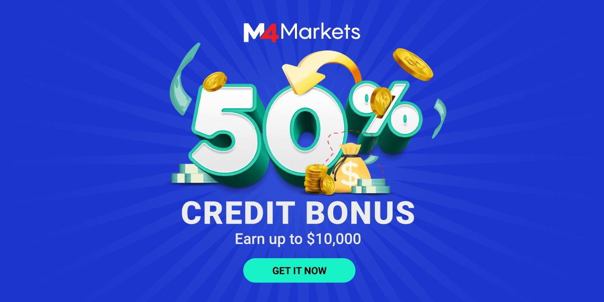 Acquire a 50% Credit Bonus & earn up to $10000 from M4Markets