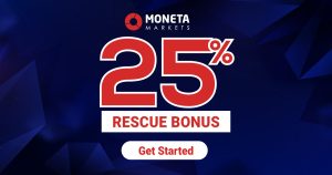 Moneta Markets is offering a Forex 25% Rescue Bonus