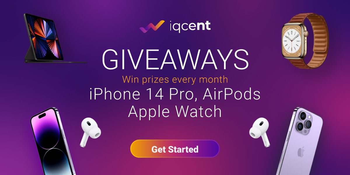 iqcent Giveaways of iPhone 14 pro & AirPods with Apple Watch