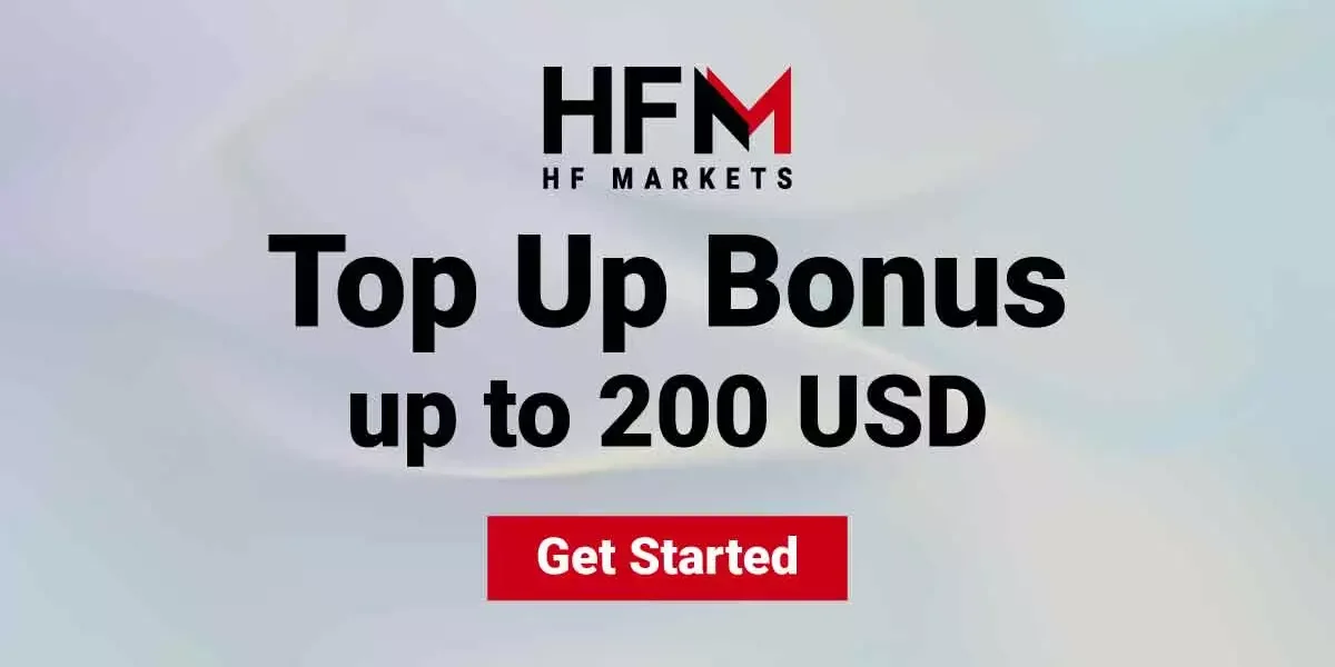 Get a HFM New Forex Top Up Bonus 200 USD Max